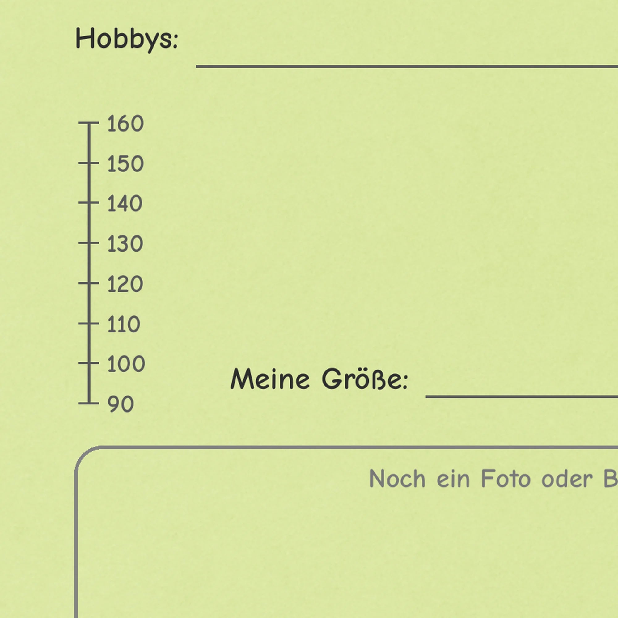 Freundebuch Four-Leaf Clover detail groessenmesser