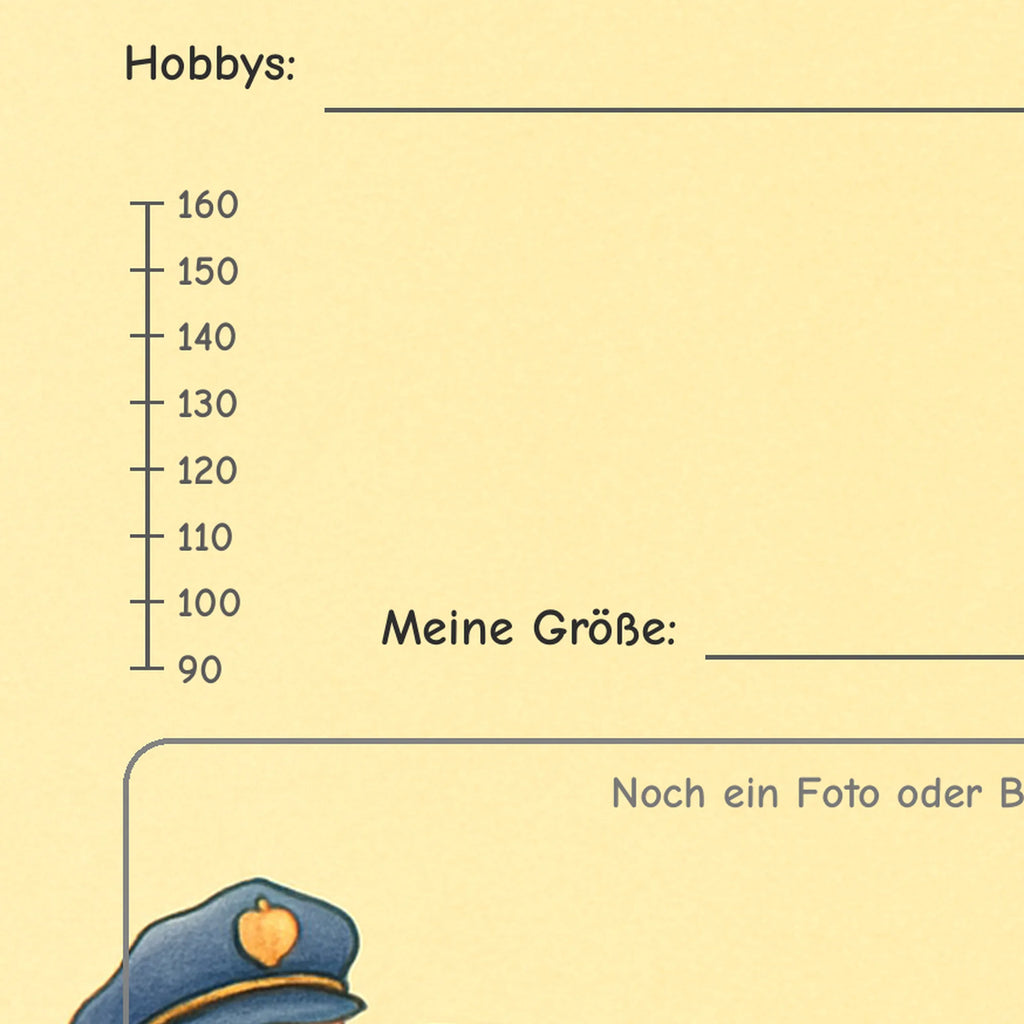 Freundebuch Police detail groessenmesser