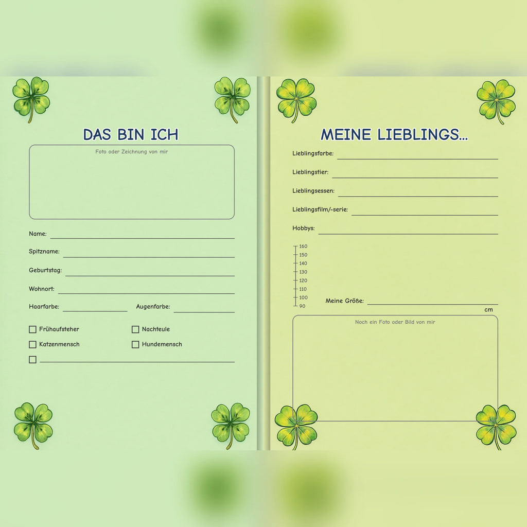 Freundebuch Four-Leaf Clover doppelseite