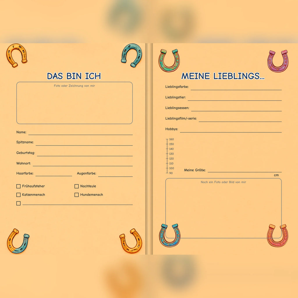 Freundebuch Horseshoe doppelseite