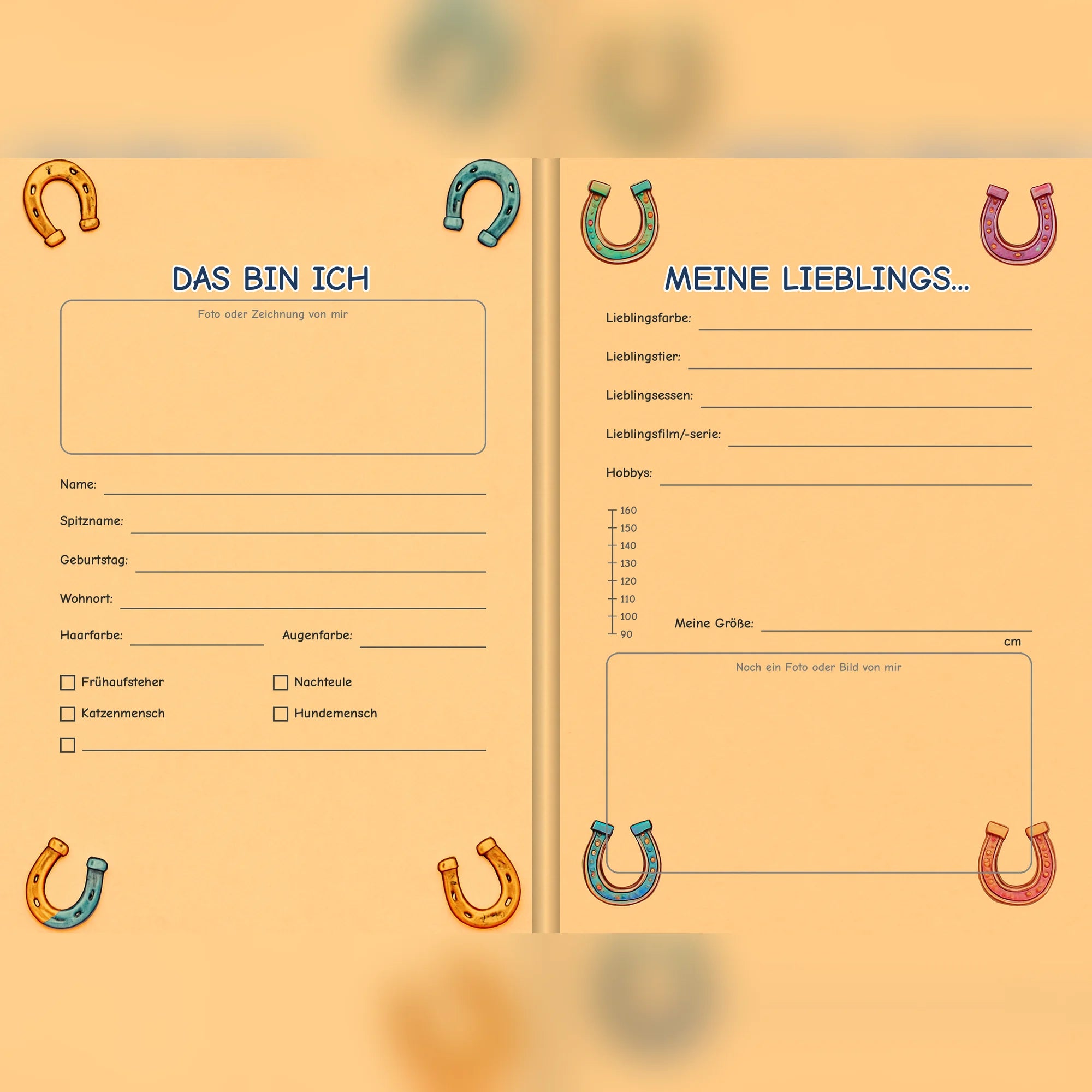 Freundebuch Horseshoe doppelseite