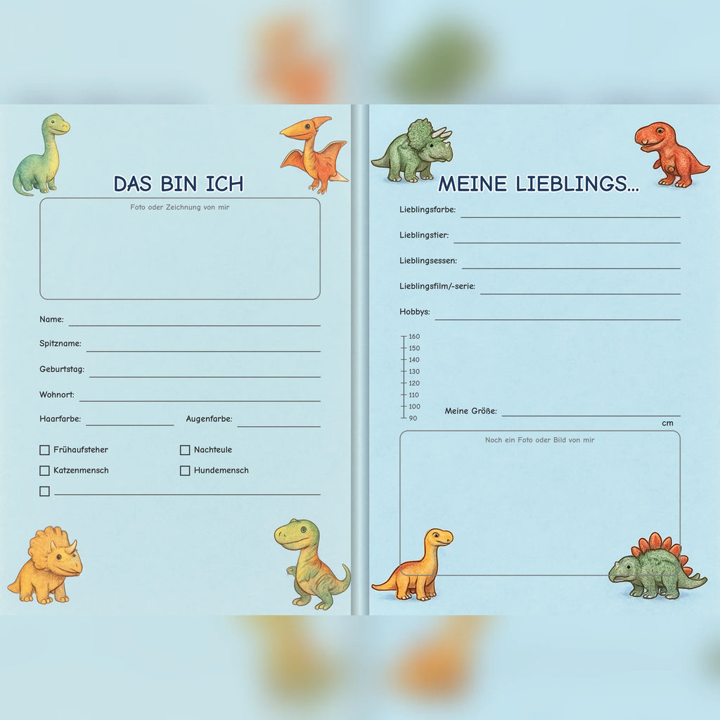 Freundebuch Dinosaur doppelseite