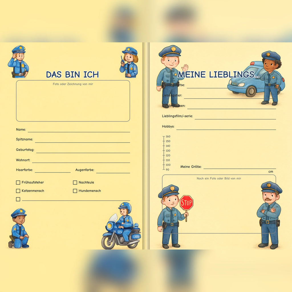 Freundebuch Police doppelseite