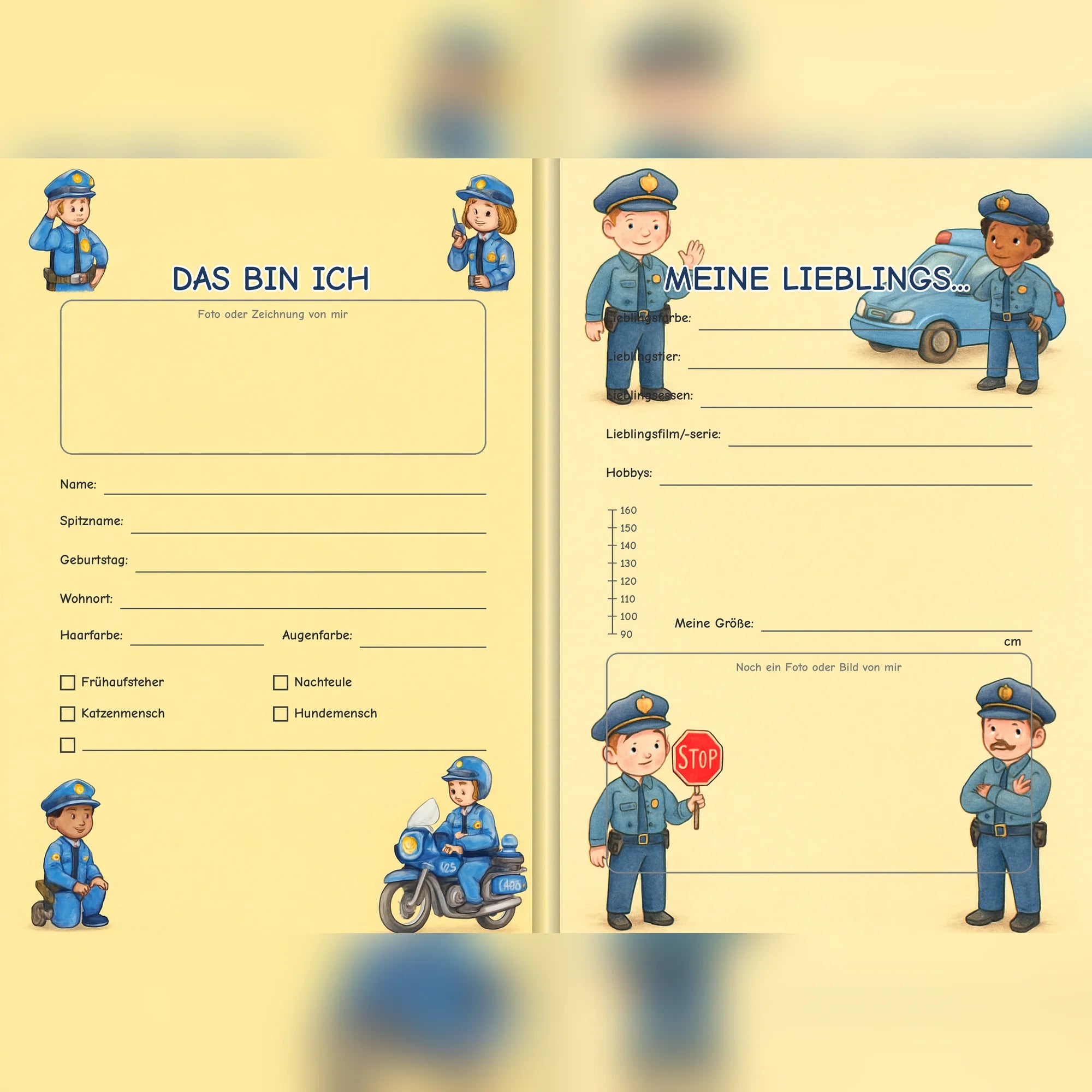 Freundebuch Police doppelseite