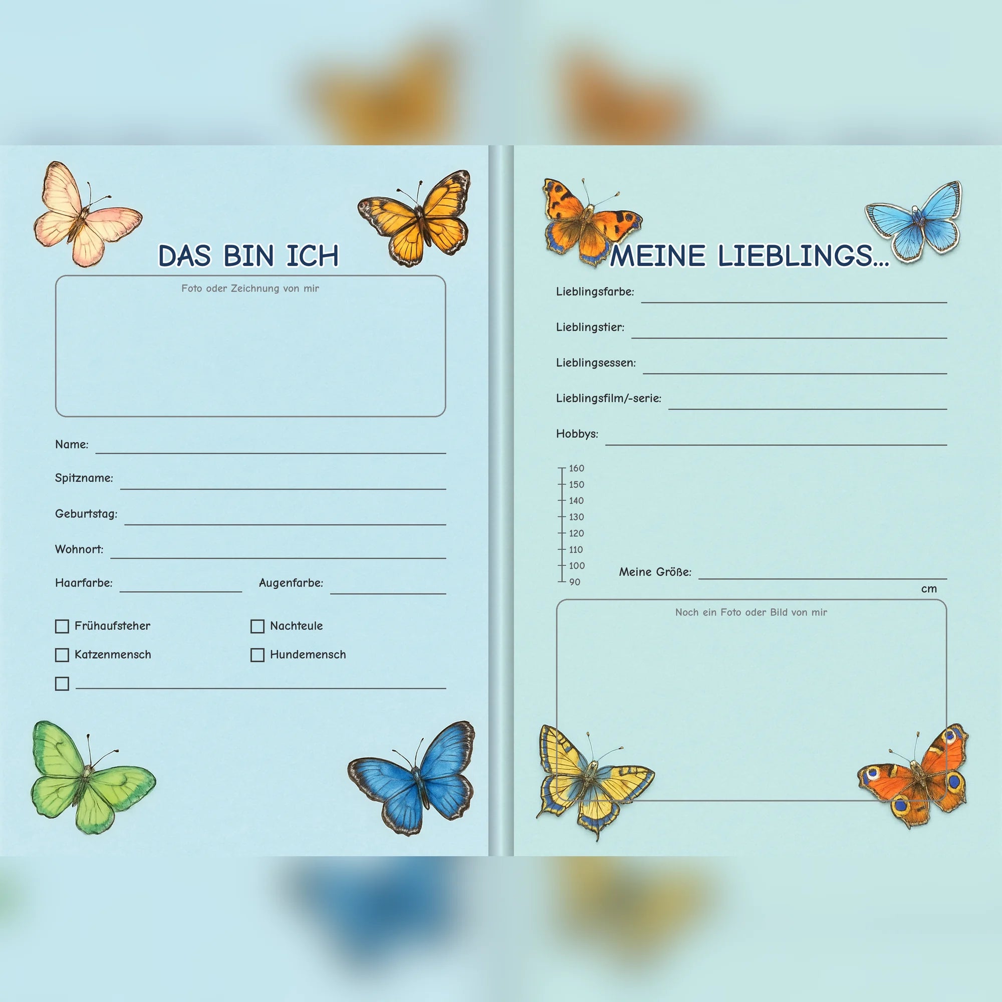 Freundebuch Butterflies doppelseite