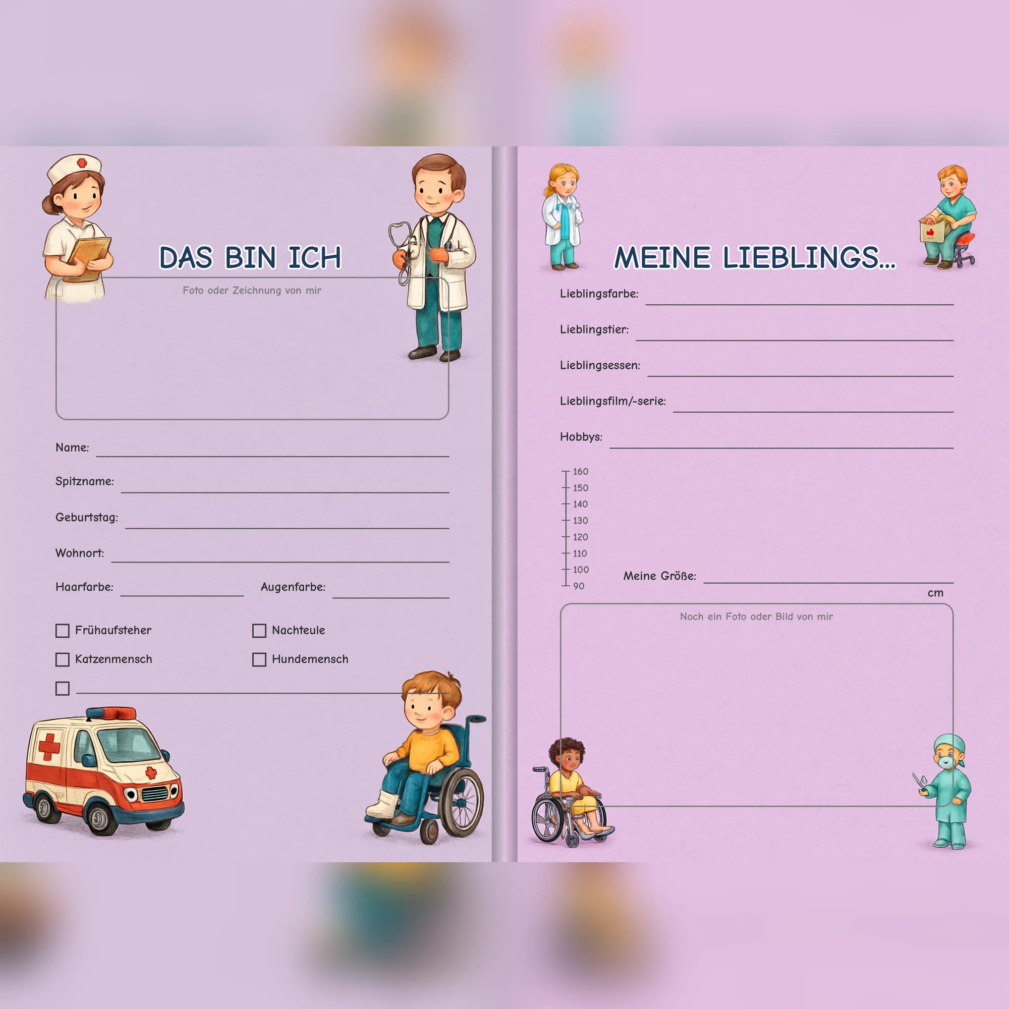 Freundebuch Hospital doppelseite