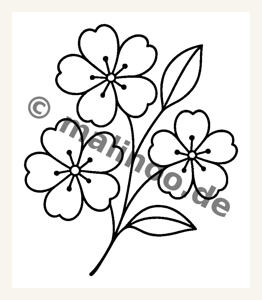 Stickvorlage Blumen 10