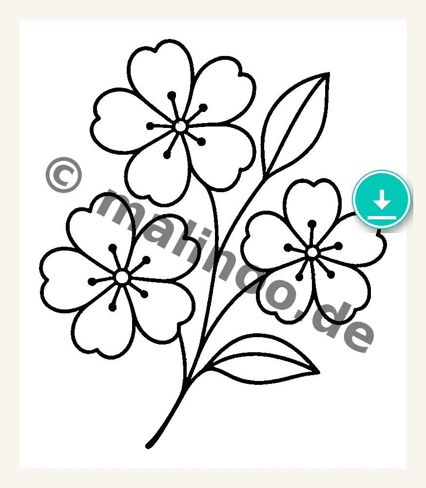 Stickvorlage Blumen 10