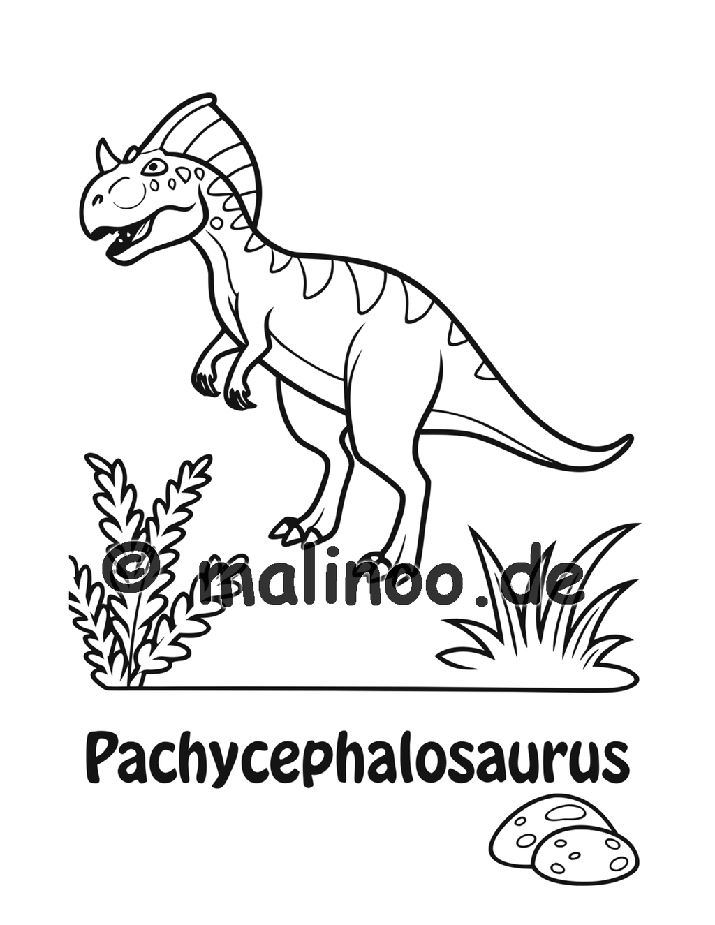 Dino Malbuch Kinder – 20 Dinosaurier zum Ausmalen, Malbuch ab 3 Jahre, Band 1, malinoo