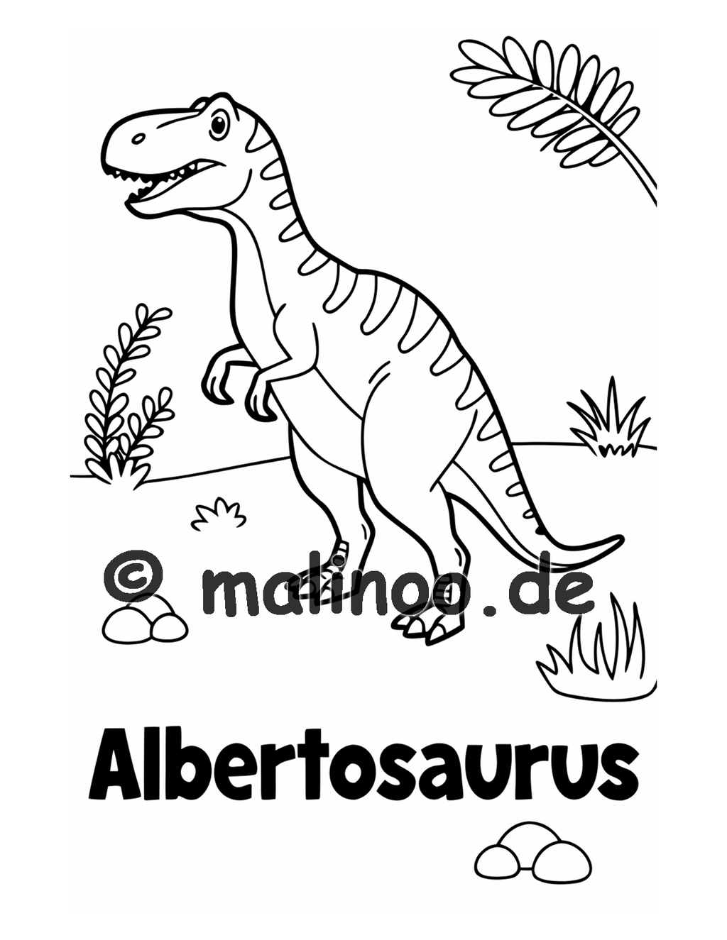 Dino Malbuch Kinder – 20 Dinosaurier zum Ausmalen, Malbuch ab 3 Jahre, Band 1, malinoo