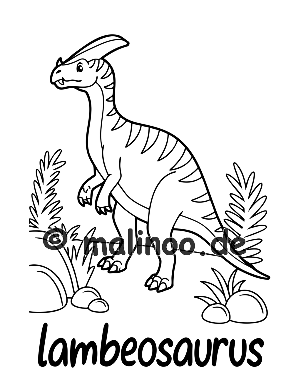Dino Malbuch Kinder – 20 Dinosaurier zum Ausmalen, Malbuch ab 3 Jahre, Band 3, malinoo
