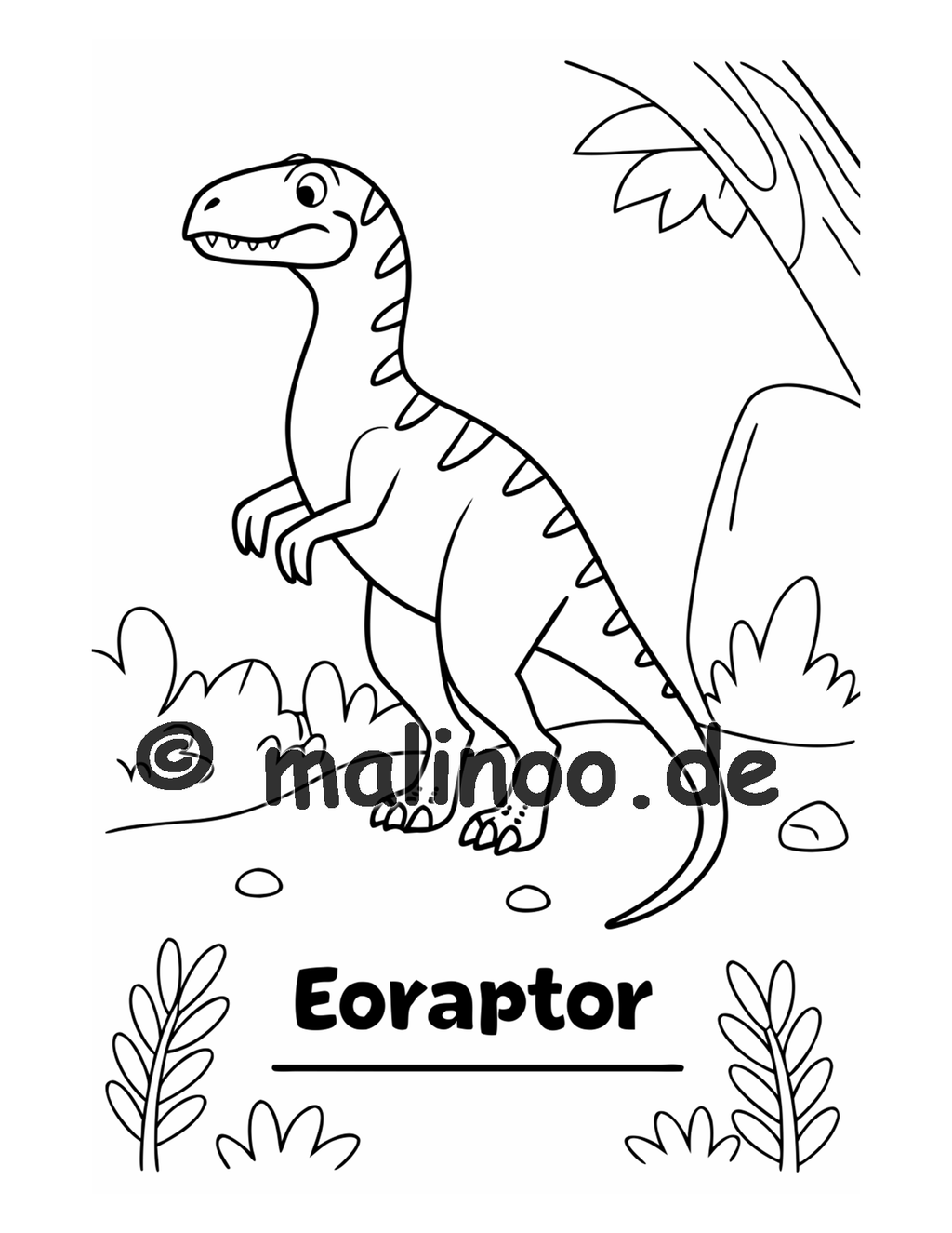 Dino Malbuch Kinder – 20 Dinosaurier zum Ausmalen, Malbuch ab 3 Jahre, Band 3, malinoo