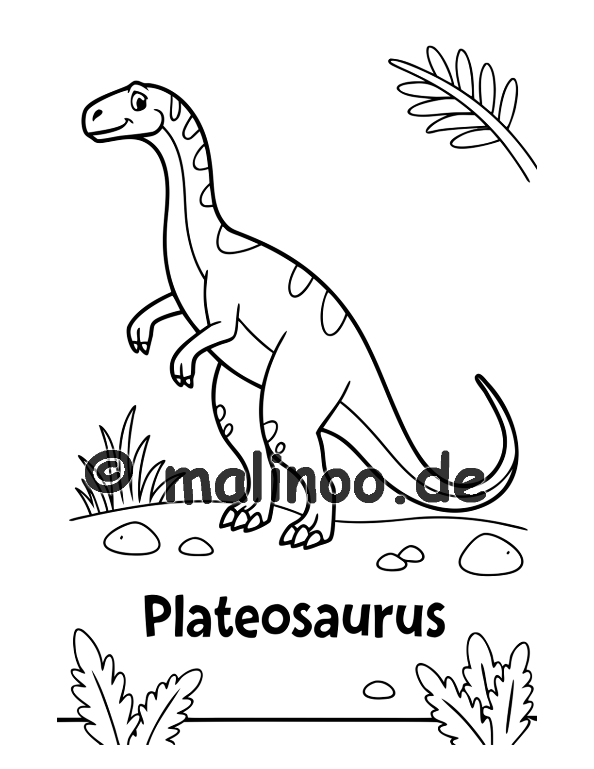 Dino Malbuch Kinder – 20 Dinosaurier zum Ausmalen, Malbuch ab 3 Jahre, Band 3, malinoo