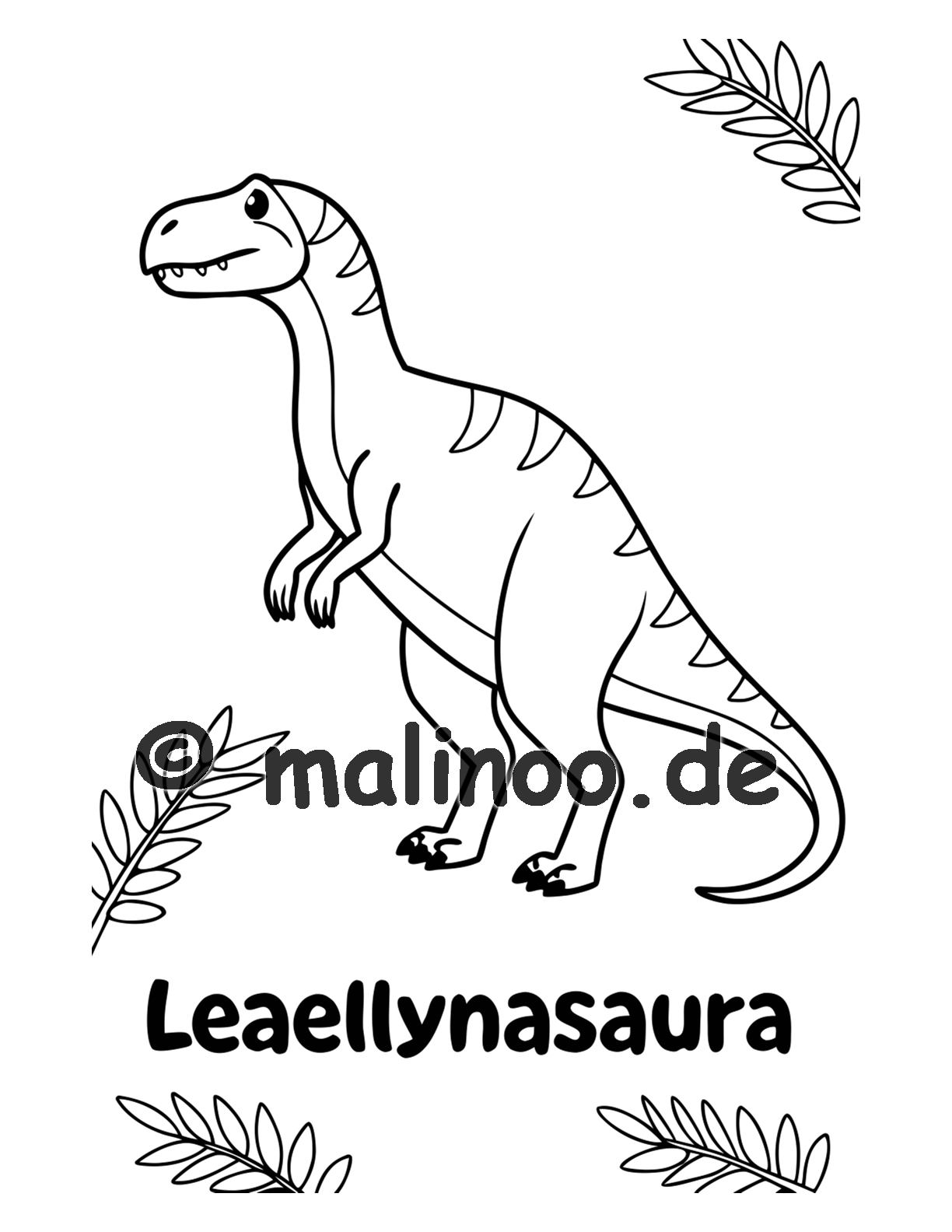 Dino Malbuch Kinder – 20 Dinosaurier zum Ausmalen, Malbuch ab 3 Jahre, Band 3, malinoo