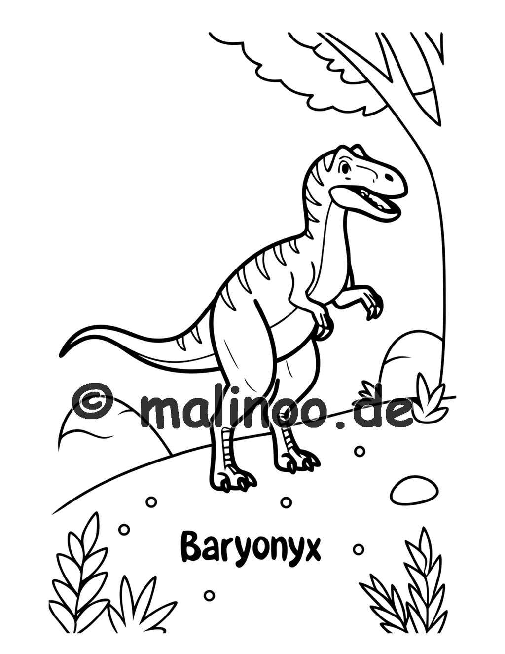 Dino Malbuch Kinder – 20 Dinosaurier zum Ausmalen, Malbuch ab 3 Jahre, Band 3, malinoo