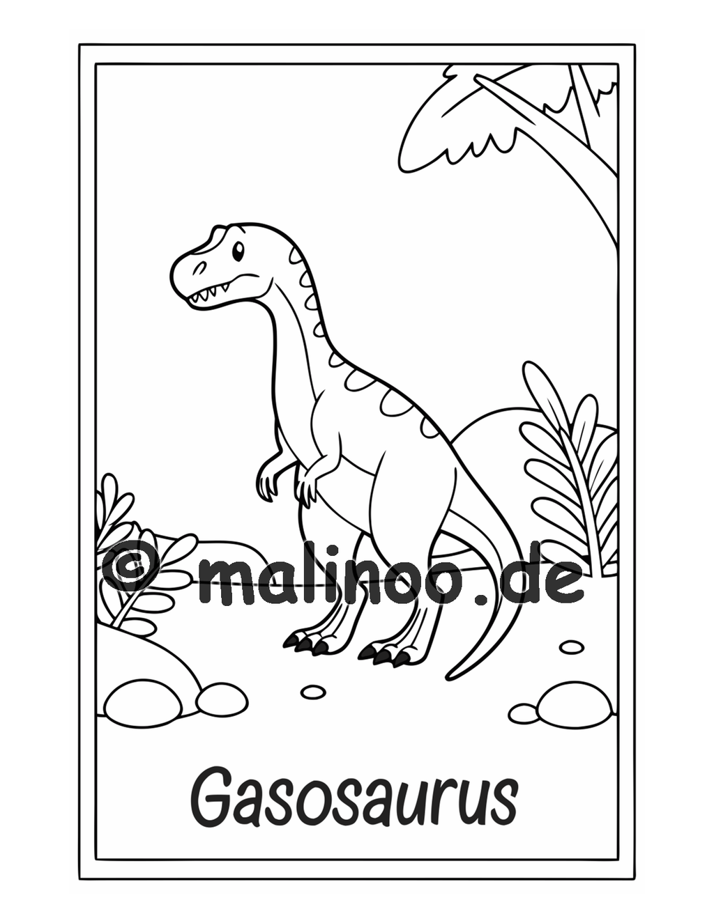 Dino Malbuch Kinder – 20 Dinosaurier zum Ausmalen, Malbuch ab 3 Jahre, Band 4, malinoo