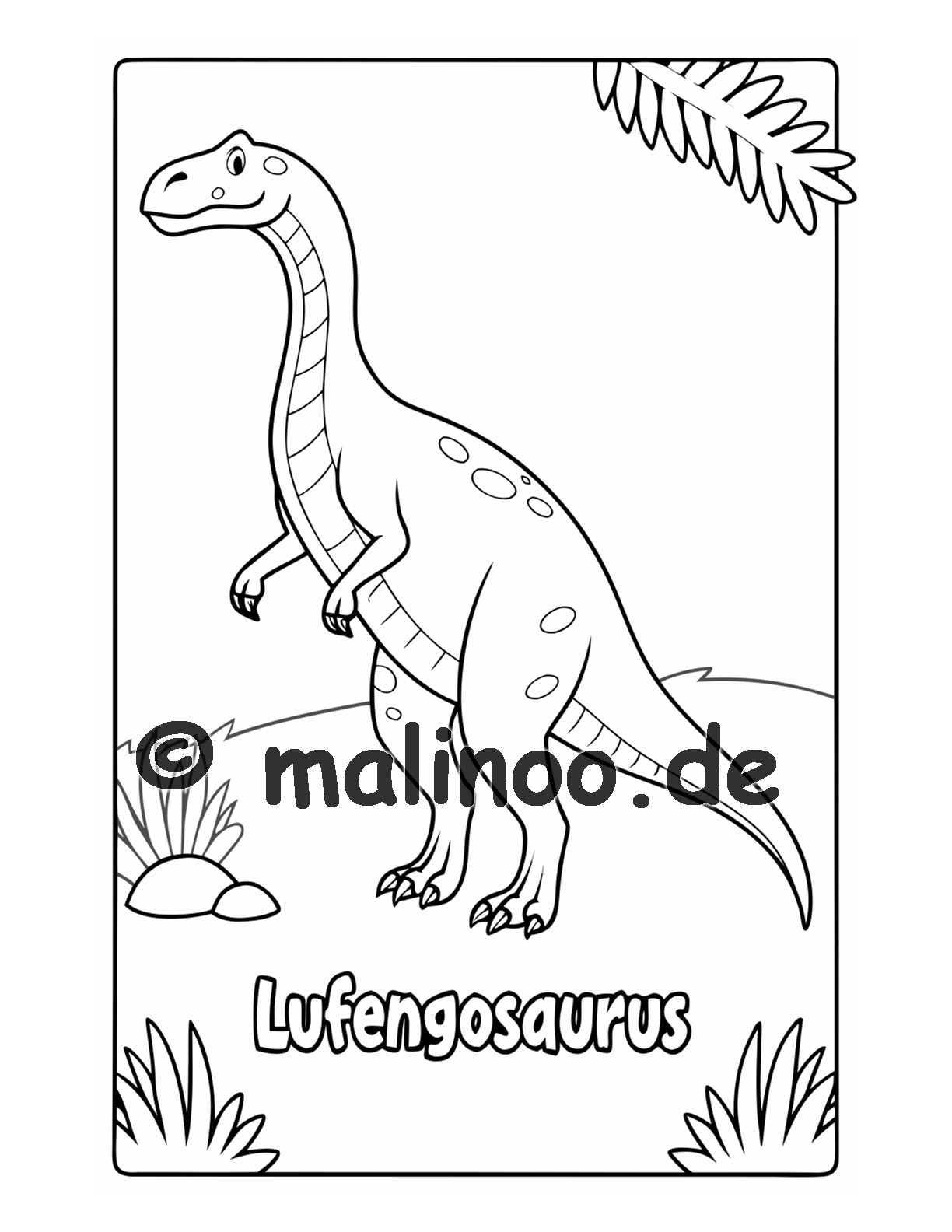 Dino Malbuch Kinder – 20 Dinosaurier zum Ausmalen, Malbuch ab 3 Jahre, Band 4, malinoo