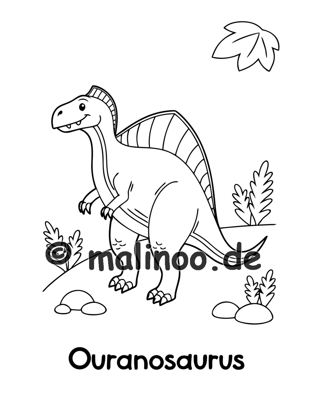 Dino Malbuch Kinder – 20 Dinosaurier zum Ausmalen, Malbuch ab 3 Jahre, Band 4, malinoo