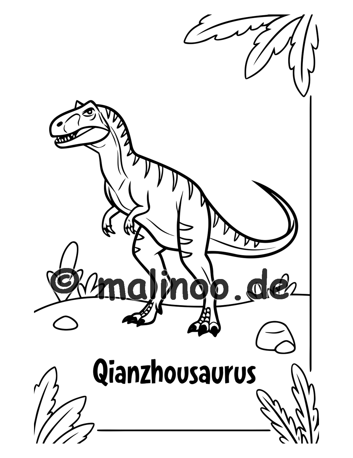 Dino Malbuch Kinder – 20 Dinosaurier zum Ausmalen, Malbuch ab 3 Jahre, Band 4, malinoo