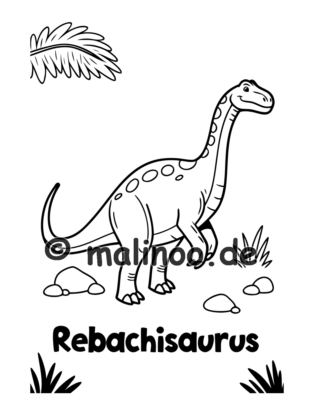 Dino Malbuch Kinder – 20 Dinosaurier zum Ausmalen, Malbuch ab 3 Jahre, Band 4, malinoo