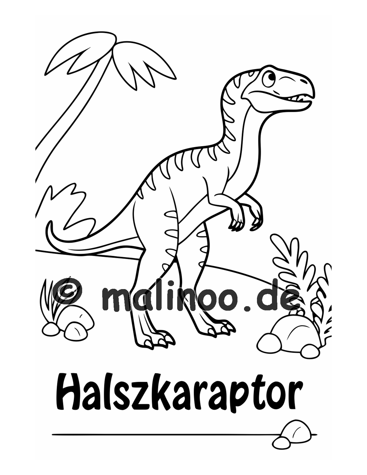 Dino Malbuch Kinder – 20 Dinosaurier zum Ausmalen, Malbuch ab 3 Jahre, Band 5, malinoo