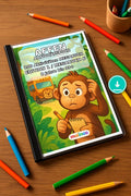 Affen Aktivitätsbuch 100 Rätsel- und Aktivitätsseiten PDF – Mockup-Ansicht