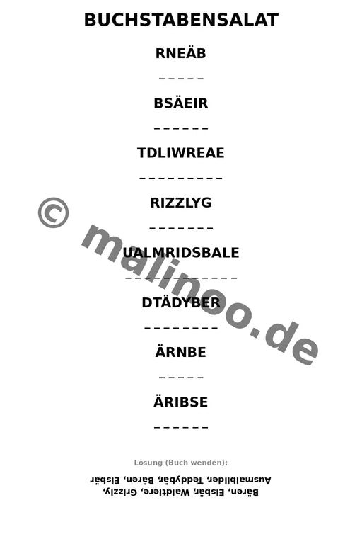 Bären Aktivitätsbuch 100 Rätsel- und Aktivitätsseiten gedruckt+lose – Vorschaubild 9