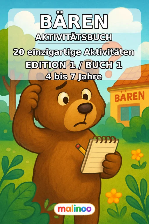 Bären Aktivitätsbuch 20 Rätsel- und Aktivitätsseiten PDF Download – Cover