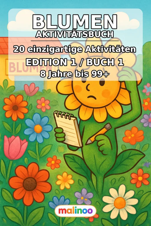 Blumen Aktivitätsbuch 20 Rätsel- und Aktivitätsseiten PDF Download – Cover