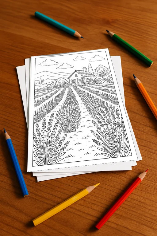 Blumen Aktivitätsbuch 20 Rätsel- und Aktivitätsseiten gedruckt+lose – Mockup-Ansicht