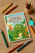 Dinosaurier Aktivitätsbuch 20 Rätsel- und Aktivitätsseiten PDF Downloa – Mockup-Ansicht