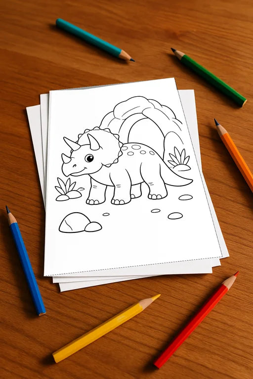 Dinosaurier Aktivitätsbuch 20 Rätsel- und Aktivitätsseiten gedruckt+lo – Mockup-Ansicht