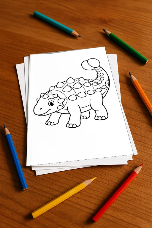 Dinosaurier Aktivitätsbuch 20 Rätsel- und Aktivitätsseiten gedruckt+lo – Mockup-Ansicht