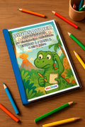 Dinosaurier Aktivitätsbuch 50 Rätsel- und Aktivitätsseiten gedruckt+ge – Mockup-Ansicht