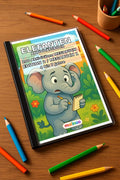 Elefanten Aktivitätsbuch 100 Rätsel- und Aktivitätsseiten gedruckt+geb – Mockup-Ansicht