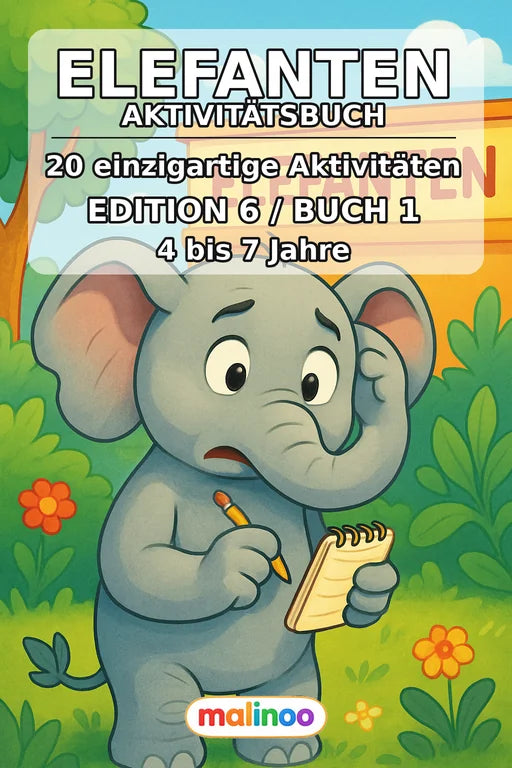 Elefanten Aktivitätsbuch 20 Rätsel- und Aktivitätsseiten PDF Download – Cover