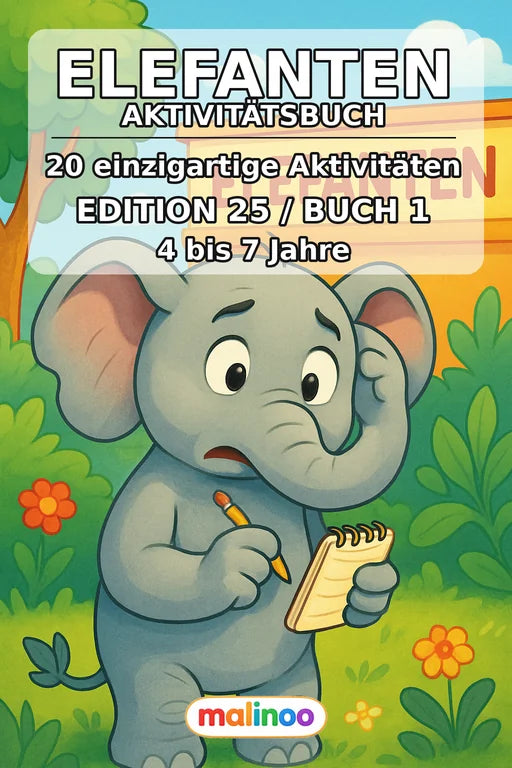 Elefanten Aktivitätsbuch 20 Rätsel- und Aktivitätsseiten PDF Download – Cover