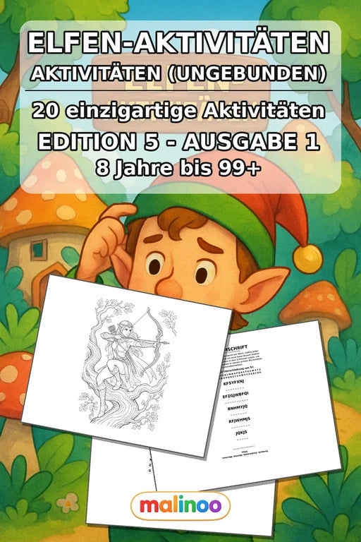 Elves Activity Aktivitätsbuch 20 Rätsel- und Aktivitätsseiten gedruckt – Cover