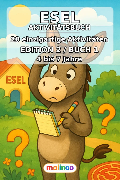 Esel Aktivitätsbuch 20 Rätsel- und Aktivitätsseiten PDF Download – Cover