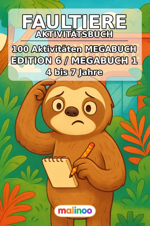 Faultiere Aktivitätsbuch 100 Rätsel- und Aktivitätsseiten PDF Download – Cover
