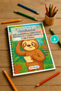 Faultiere Aktivitätsbuch 100 Rätsel- und Aktivitätsseiten PDF Download – Mockup-Ansicht