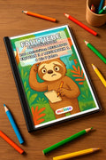 Faultiere Aktivitätsbuch 100 Rätsel- und Aktivitätsseiten gedruckt+geb – Mockup-Ansicht