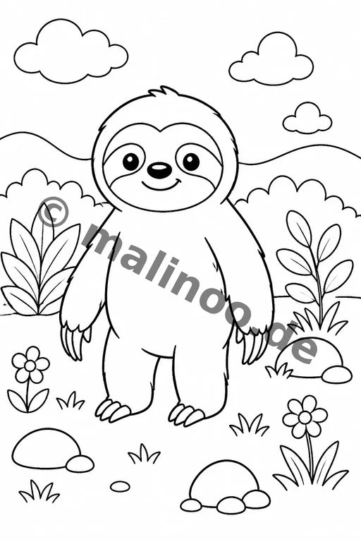 Faultiere Aktivitätsbuch 20 Rätsel- und Aktivitätsseiten PDF Download – Vorschaubild 3