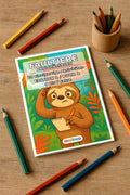 Faultiere Aktivitätsbuch 20 Rätsel- und Aktivitätsseiten gedruckt+gebu – Mockup-Ansicht