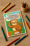 Faultiere Aktivitätsbuch 20 Rätsel- und Aktivitätsseiten gedruckt+gebu – Mockup-Ansicht