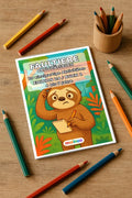 Faultiere Aktivitätsbuch 20 Rätsel- und Aktivitätsseiten gedruckt+gebu – Mockup-Ansicht