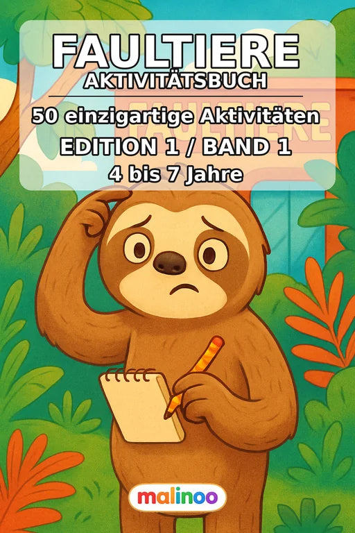 Faultiere Aktivitätsbuch 50 Rätsel- und Aktivitätsseiten PDF Download – Cover