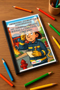 Feuerwehr Comis-Style Aktivitätsbuch 100 Rätsel- und Aktivitätsseiten  – Mockup-Ansicht