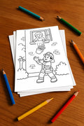 Feuerwehr Comis-Style Aktivitätsbuch 20 Rätsel- und Aktivitätsseiten g – Mockup-Ansicht