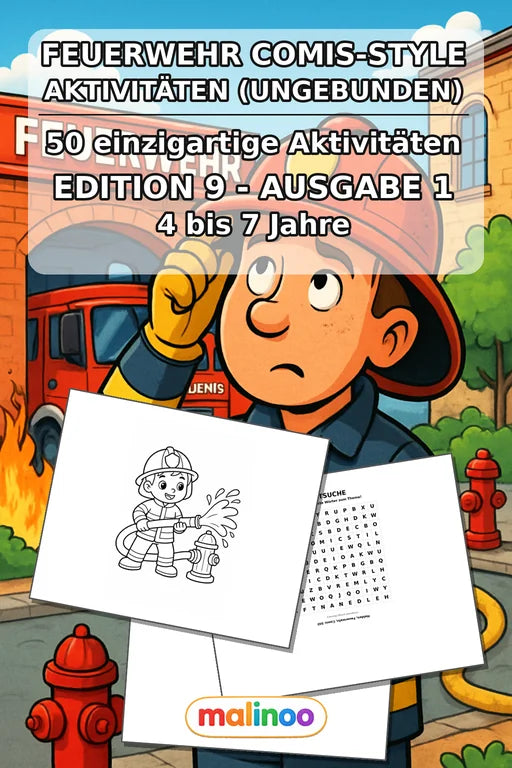 Feuerwehr Comis-Style Aktivitätsbuch 50 Rätsel- und Aktivitätsseiten g – Cover